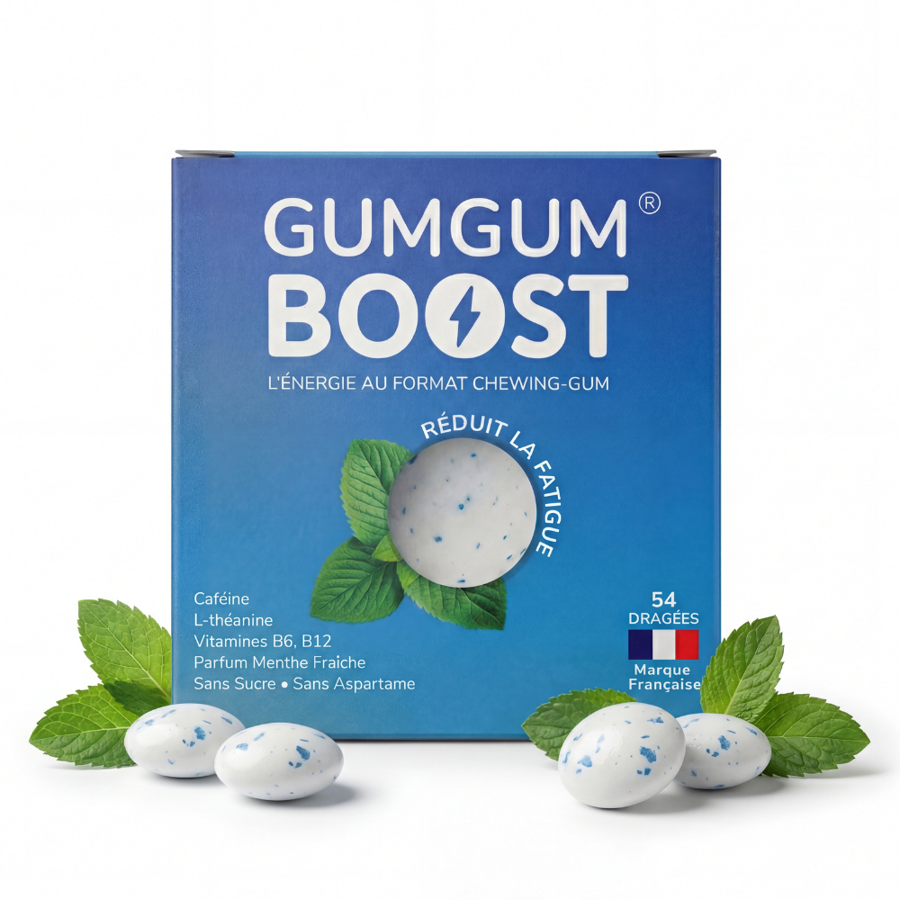 Gumgum Boost® – Chewing-gum énergisant à la menthe