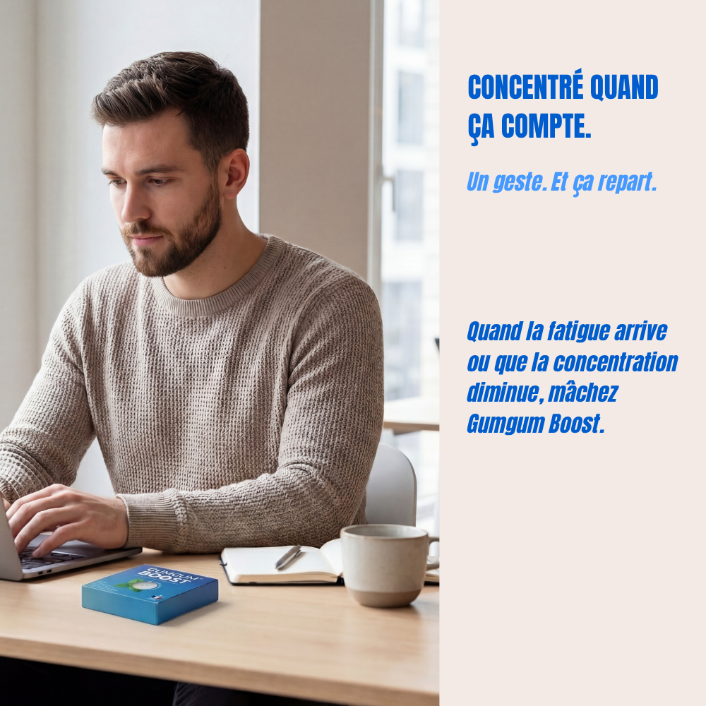 Gumgum Boost® – Chewing-gum énergisant à la menthe