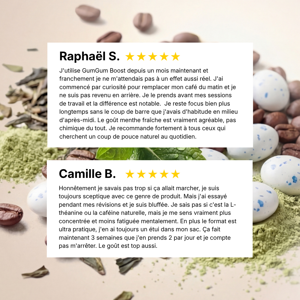 Gumgum Boost® – Chewing-gum énergisant à la menthe