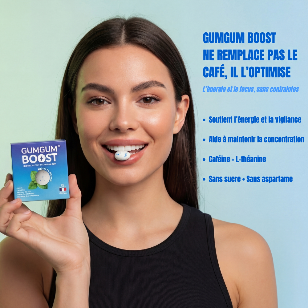 Gumgum Boost® – Chewing-gum énergisant à la menthe