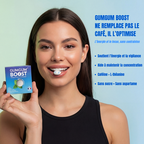 Gumgum Boost® – Chewing-gum énergisant à la menthe