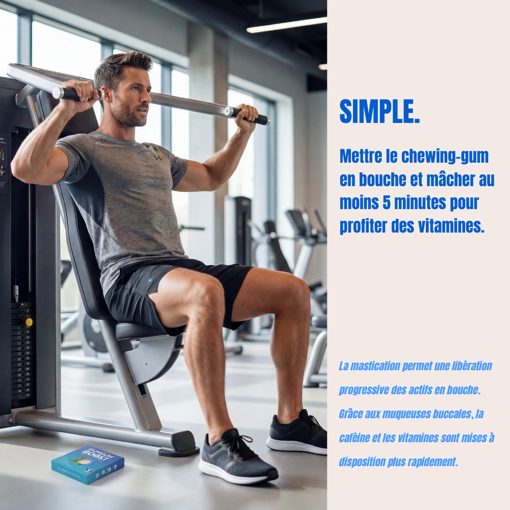 Gumgum Boost® – Chewing-gum énergisant à la menthe